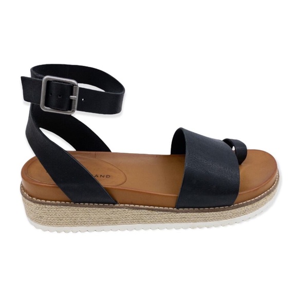 Lucky Brand Shoes - Black Ankle-Strap Platform Sandal - Women's Fashion Sandal